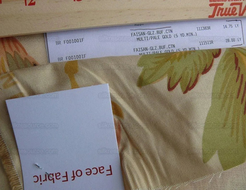 By Yd Scalamandre Faisan Pale Gold Chinoiserie Bird Chintz MSRP USD 356/Y