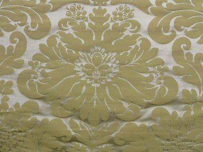 5.5y Scalamandre Lombardy Gw Silk Cotton-gold Damask MSRP USD 352