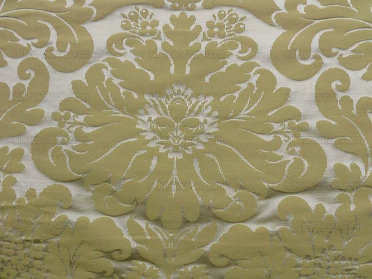 5.5y Scalamandre Lombardy Gw Silk Cotton-gold Damask MSRP USD 352