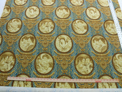 34.88Y SCALAMANDRE LITERATURE "DESIREE" GW- BLUE/BROWN MS