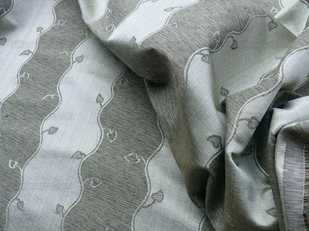 Bty Scalamandre Old World Weavers Silk Leaves Stripe Foliage beige MSRP USD 216/Y