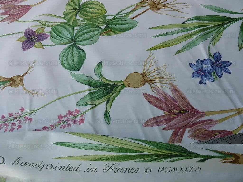 2.25y Scalamandre Les Fleurs Flower Gardens Gw-white MSRP