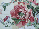 Scalamandre Marisa Large Peony Tulip Daffodil Flower Linen Freesia Cream Bouquet 18 Screens MSRP USD 252/Y