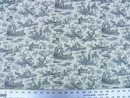 Scalamandre French Toile Farm Amuse Bouches Black On Cream Print MSRP USD 392/Y
