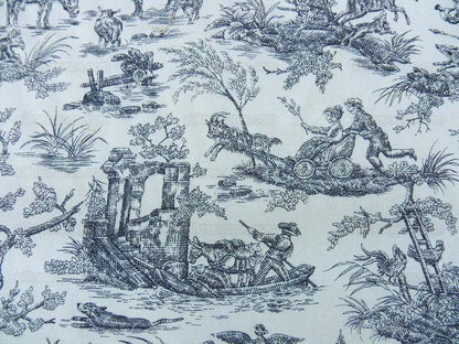 Scalamandre French Toile Farm Amuse Bouches Black On Cream Print MSRP USD 392/Y