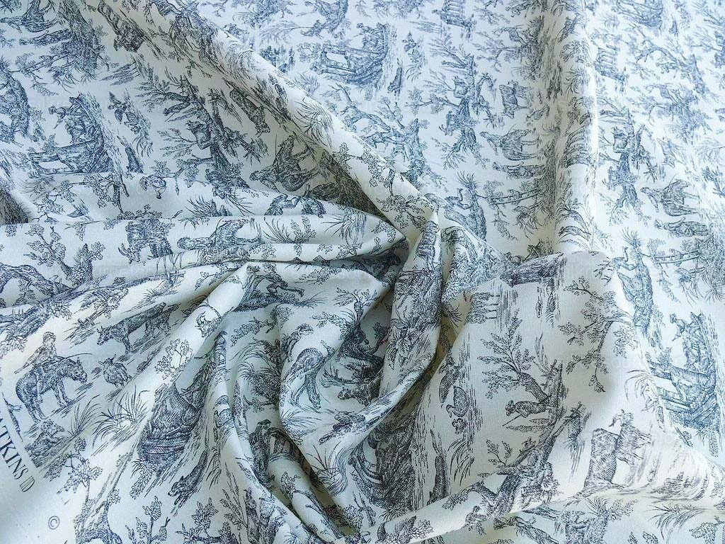 Scalamandre French Toile Farm Amuse Bouches Black On Cream Print MSRP USD 392/Y