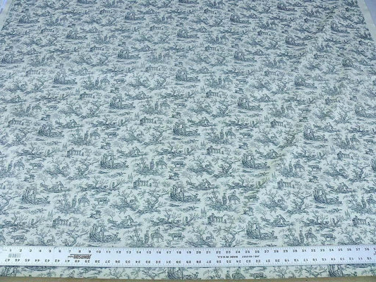 Scalamandre French Toile Farm Amuse Bouches Black On Cream Print MSRP USD 392/Y