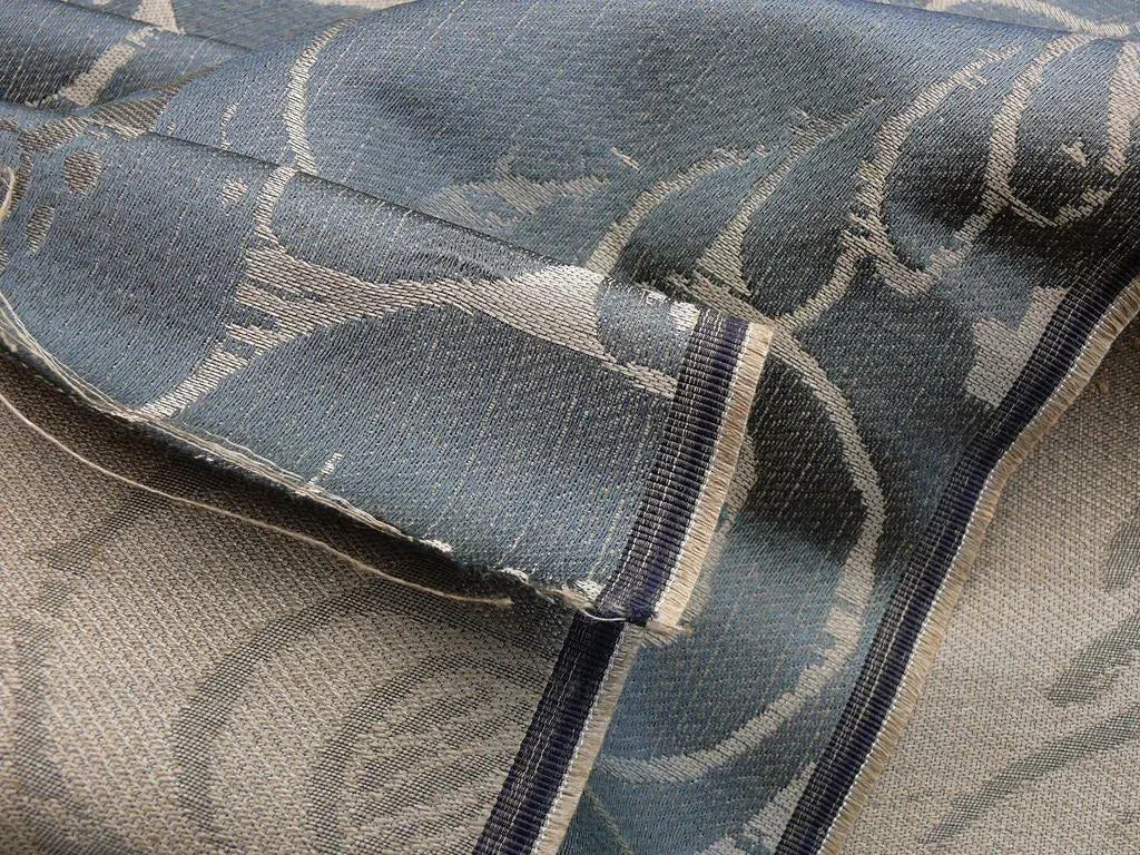 9.75y Scalamandre Maggiolino-smoke Silk Green Damask MSRP USD 464