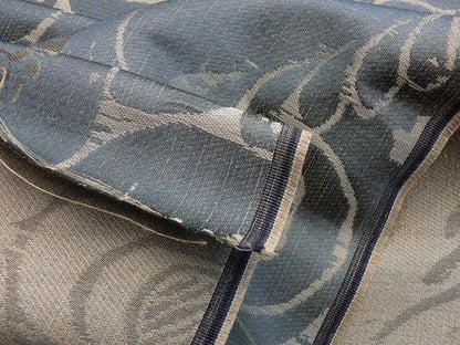 9.75y Scalamandre Maggiolino-smoke Silk Green Damask MSRP USD 464