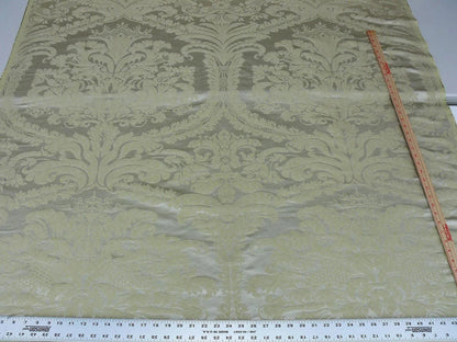 1Y SCALAMANDRE ITALIAN DAMASK GAUFFRE SEAFOAM MSRP$440/YARD