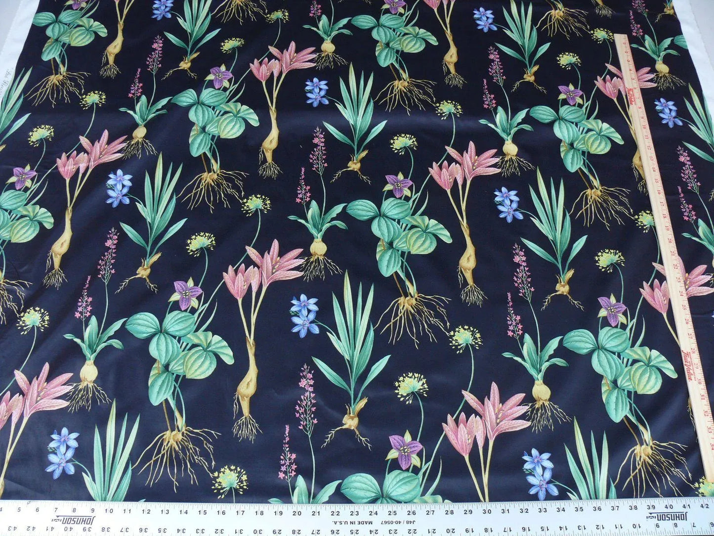 11Y SCALAMANDRE LES FLEURS FRENCH FLOWER BLACK MSRP$404/Y