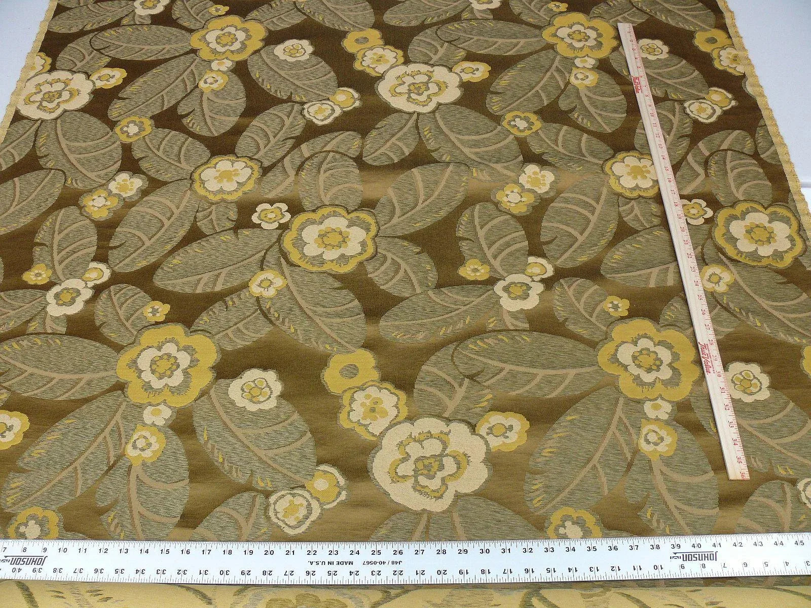 18.2Y SCALAMANDRE S.S.SEACLOUD GW-BRONZE HEAVY FLOWER MSRP$440Y