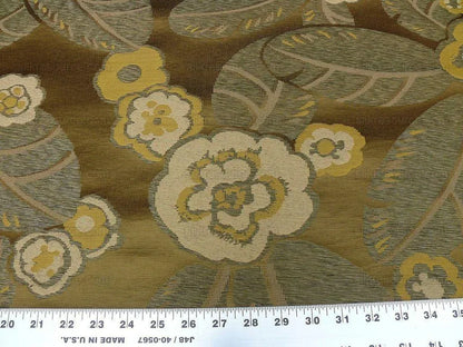 By Yd Scalamandre S.S Seacloud Grey Watkins Bronze Brown  Heavy Flower MSRP USD 440Y