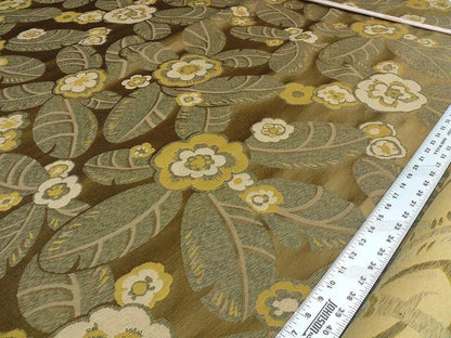 By Yd Scalamandre S.S Seacloud Grey Watkins Bronze Brown  Heavy Flower MSRP USD 440Y