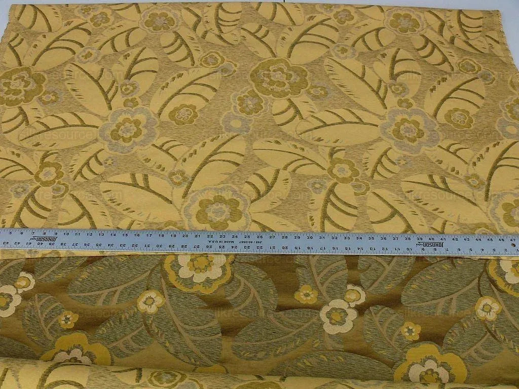 By Yd Scalamandre S.S Seacloud Grey Watkins Bronze Brown  Heavy Flower MSRP USD 440Y