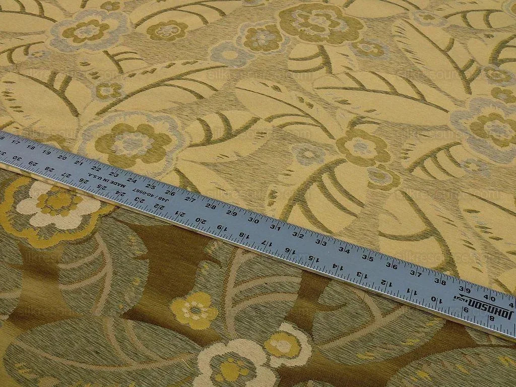 By Yd Scalamandre S.S Seacloud Grey Watkins Bronze Brown  Heavy Flower MSRP USD 440Y