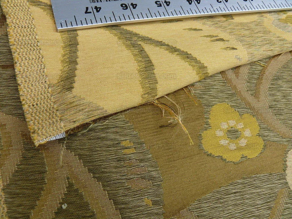 By Yd Scalamandre S.S Seacloud Grey Watkins Bronze Brown  Heavy Flower MSRP USD 440Y