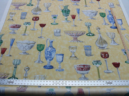 SCALAMANDRE HAND PRINT CRISTALLI YELLOW CRYSTAL BTY MSRP$164