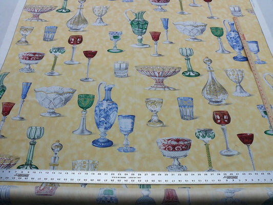 SCALAMANDRE HAND PRINT CRISTALLI YELLOW CRYSTAL BTY MSRP$164