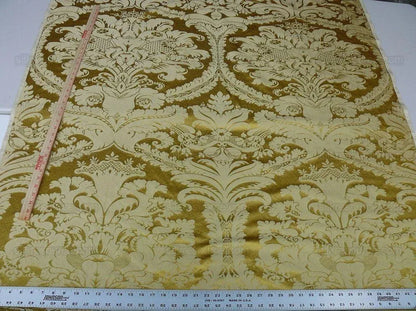 7.75y Scalamandre Italian Damask Silk Gauffre-gold MSRP USD 440/Y