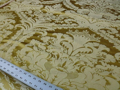 7.75y Scalamandre Italian Damask Silk Gauffre-gold MSRP USD 440/Y