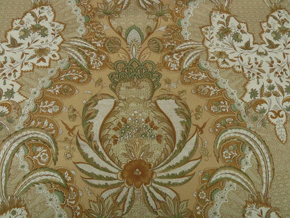 BY YARD SCALAMANDRE PERSAN HAND PRINT FRANCE IVORY RT$296