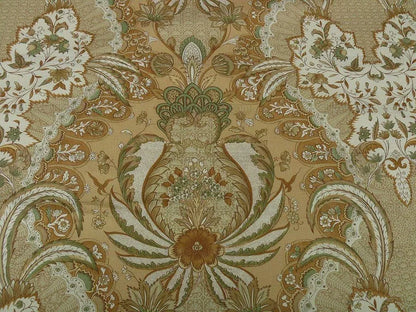 1.6y Scalamandre Persan Exquisite Hand Print France Ivory $296