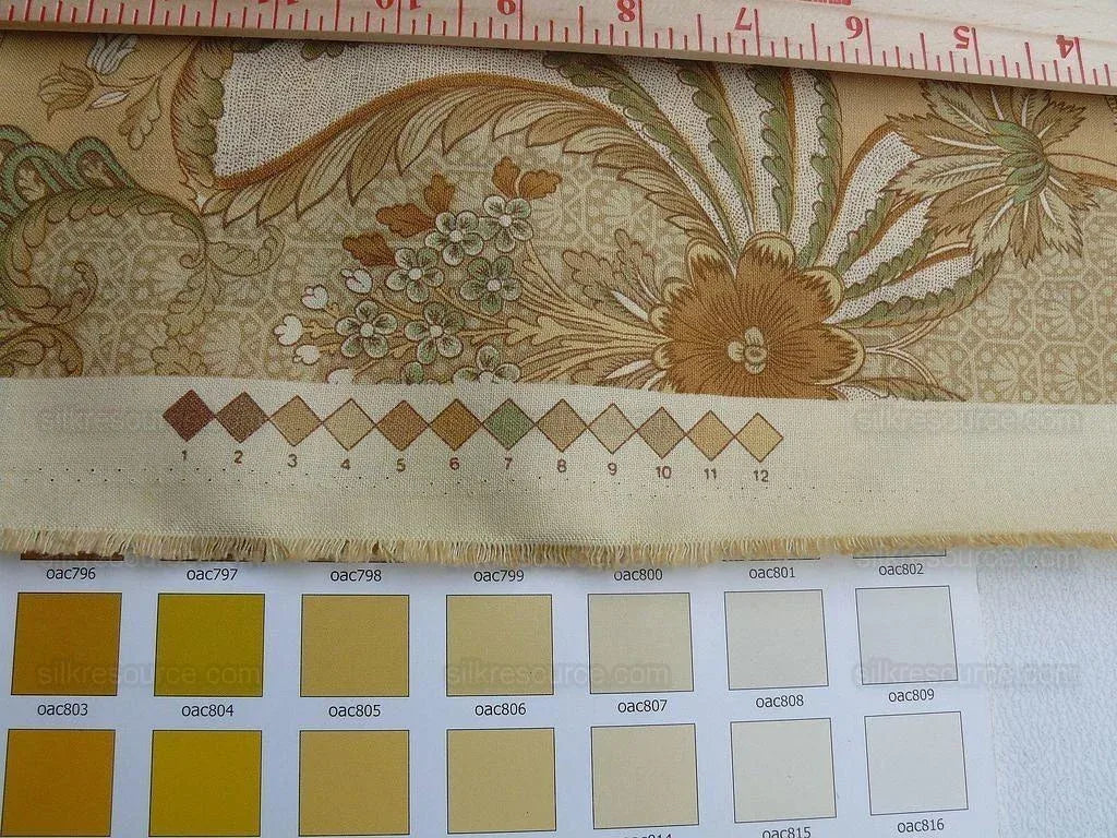 1.6y Scalamandre Persan Exquisite Hand Print France Ivory $296