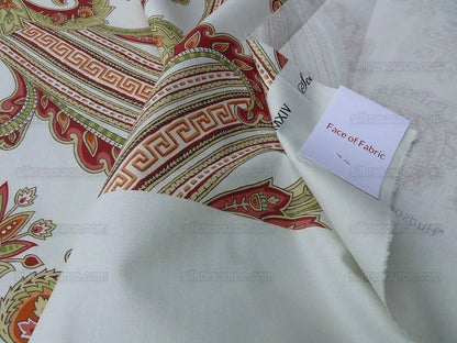 By Yard Scalamandre Hudson Multi/white Paisley Printed Cotton Sateen Belle Jardin Collection Fr France MSRP USD 216/y