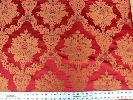 By Yard Scalamandre Italian Damask Fornarina Red MSRP USD 648/Y