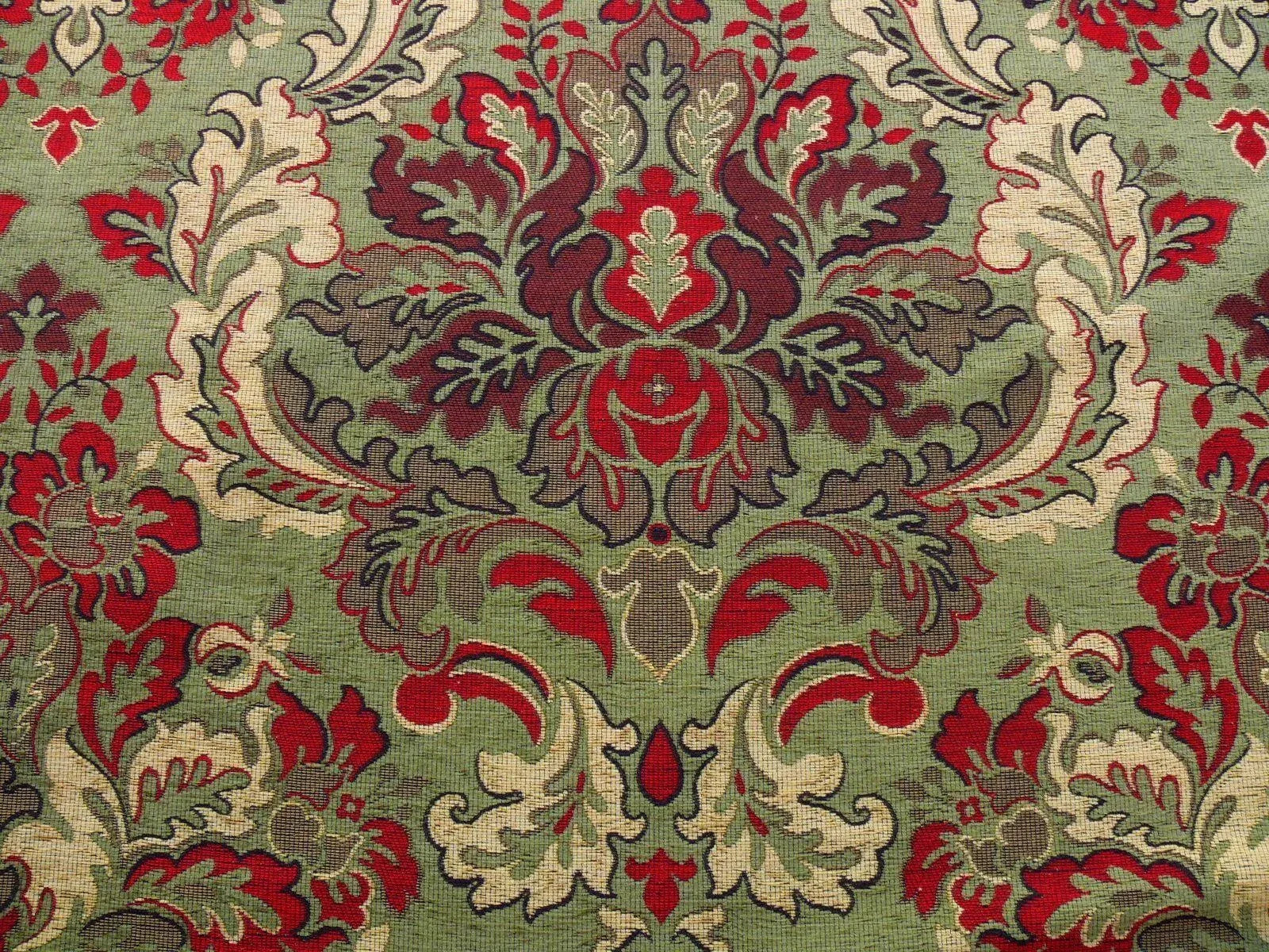 7.38Y SCALAMANDRE NOVARO MULTI GREEN WOOL MEDALLION MSRP$596/Y