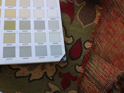 7.38y Scalamandre Novaro Multi Green Wool Medallion MSRP USD 596/Y