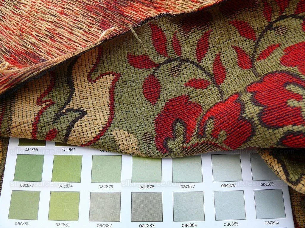 7.38y Scalamandre Novaro Multi Green Wool Medallion MSRP USD 596/Y