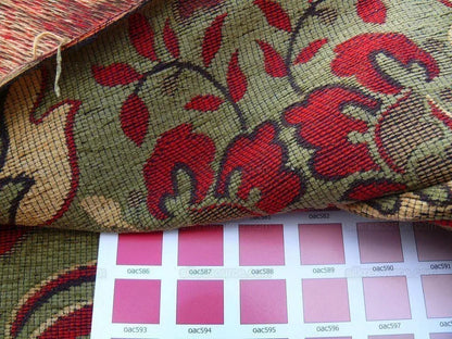 7.38y Scalamandre Novaro Multi Green Wool Medallion MSRP USD 596/Y