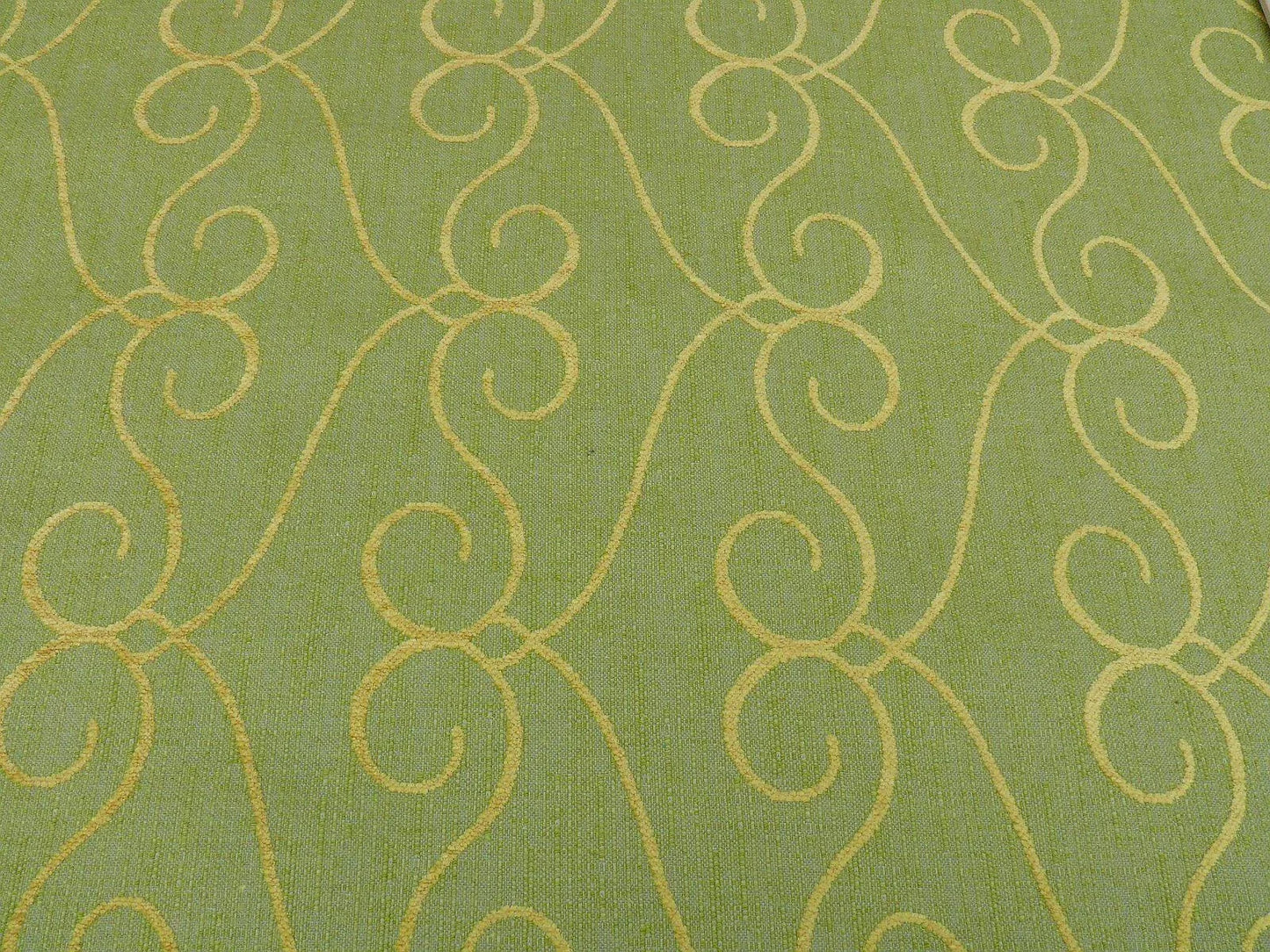 22.2YD SCALAMANDRE AYESHA CHENILLE JACQUARD GREEN MSRP$296/Y