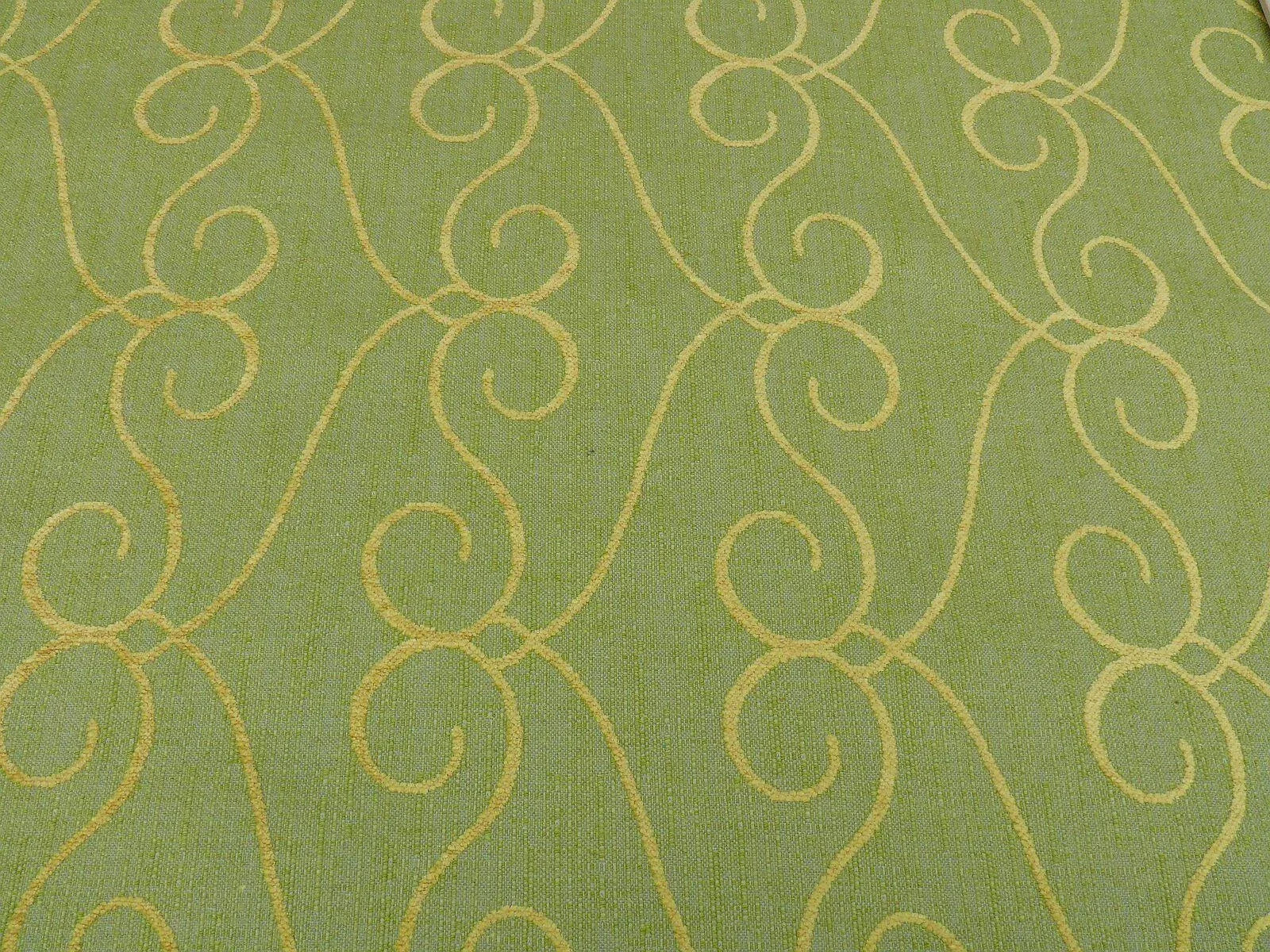 22.2YD SCALAMANDRE AYESHA CHENILLE JACQUARD GREEN MSRP$296/Y