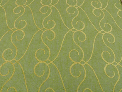 22.2YD SCALAMANDRE AYESHA CHENILLE JACQUARD GREEN MSRP$296/Y