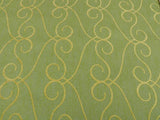 22.2YD SCALAMANDRE AYESHA CHENILLE JACQUARD GREEN MSRP$296/Y