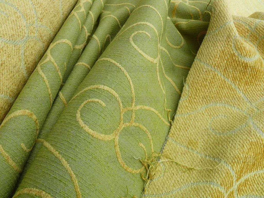 By yard Scalamandre Ayesha Chenille Jacquard Green MSRP USD 296/Y