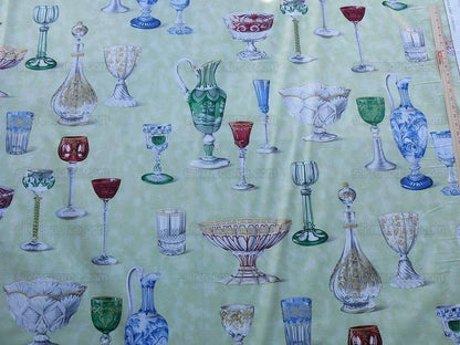 By yard Scalamandre Hand Print Cristalli Gw-green Glass MSRP USD 164/y