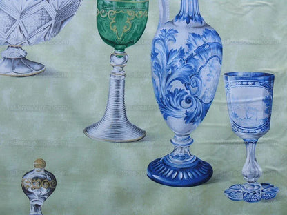 By yard Scalamandre Hand Print Cristalli Gw-green Glass MSRP USD 164/y