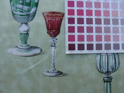 By yard Scalamandre Hand Print Cristalli Gw-green Glass MSRP USD 164/y