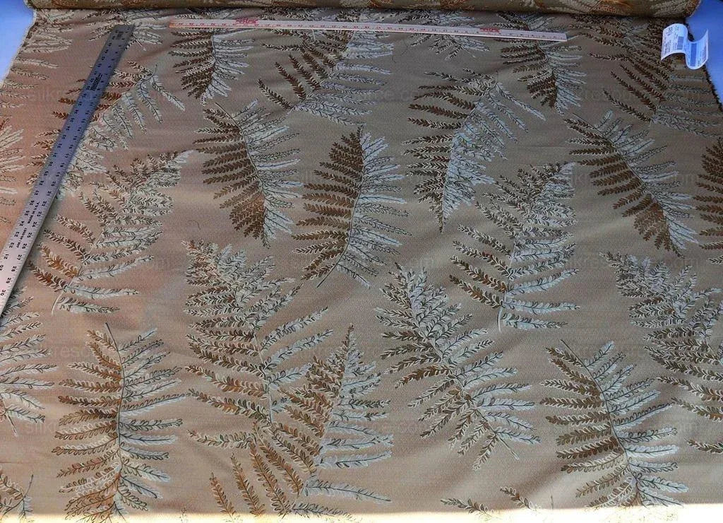 By Yd Scalamandre Woodside Fern Damask Canyon Copper MSRP USD 480/Y