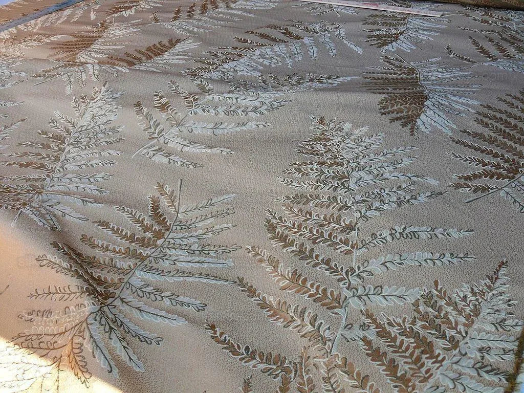 By Yd Scalamandre Woodside Fern Damask Canyon Copper MSRP USD 480/Y