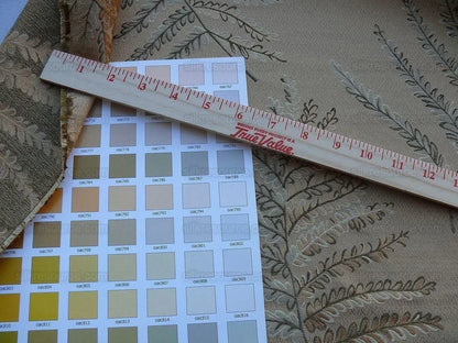 By Yd Scalamandre Woodside Fern Damask Canyon Copper MSRP USD 480/Y