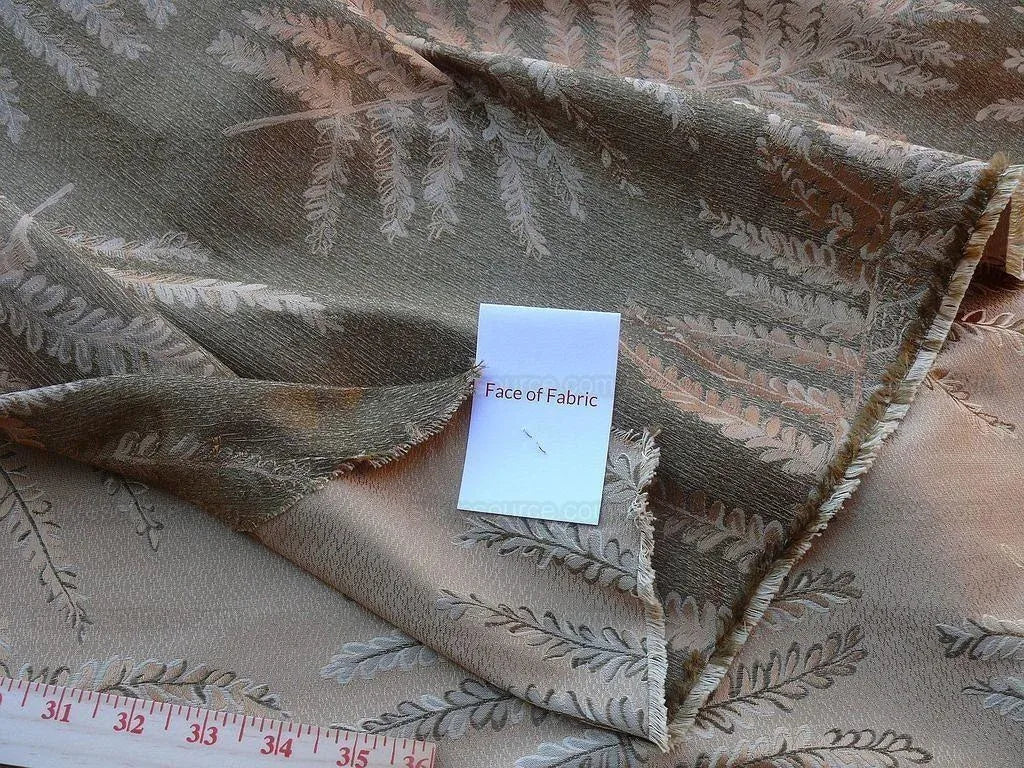 By Yd Scalamandre Woodside Fern Damask Canyon Copper MSRP USD 480/Y