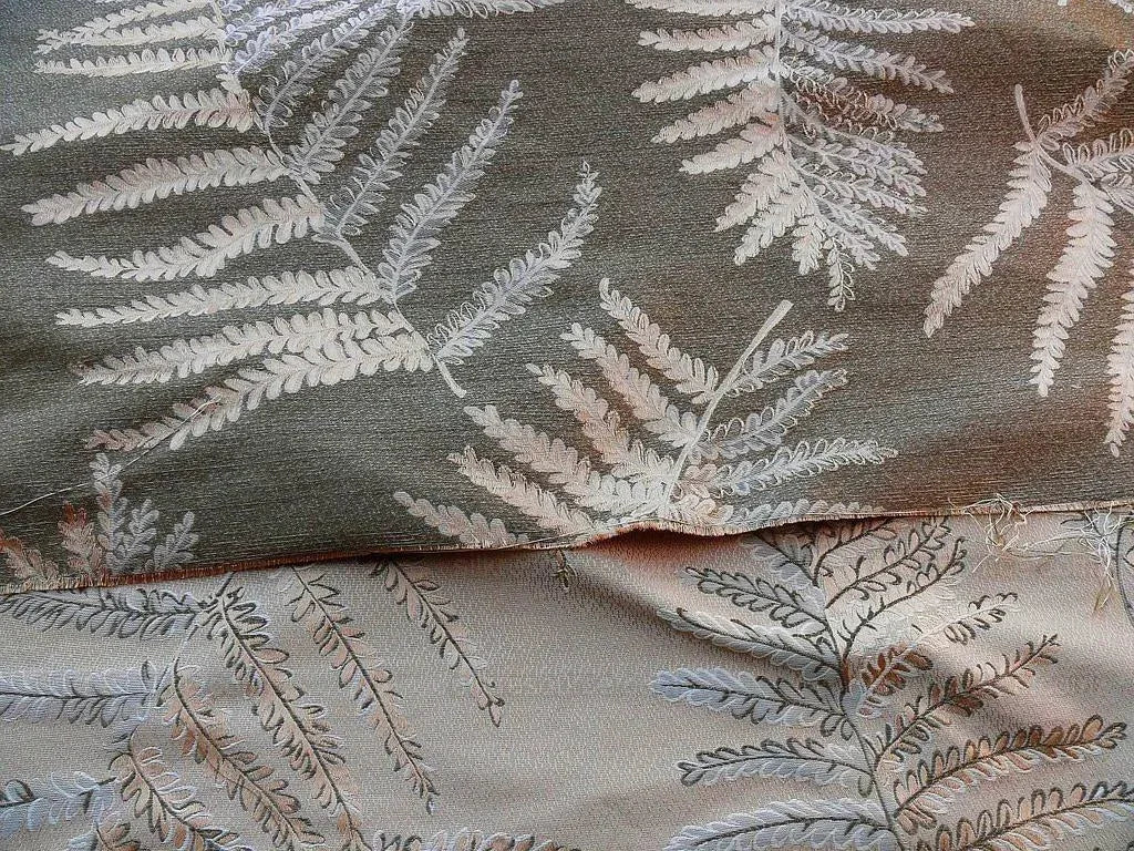 By Yd Scalamandre Woodside Fern Damask Canyon Copper MSRP USD 480/Y