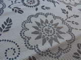 By Yard Scalamandre Kasumi Silver Cloud Silk Lampas Kimono Daisy Flower Art Deco MSRP USD 276/Y