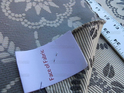 By Yard Scalamandre Kasumi Silver Cloud Silk Lampas Kimono Daisy Flower Art Deco MSRP USD 276/Y