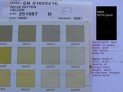 By Yard Scalamandre Old World Weavers Felce Cotton Fern *Yellow* Frog Turtle Dragonfly Frog Newt MSRP USD 276/Y